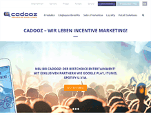 Tablet Screenshot of cadooz.com